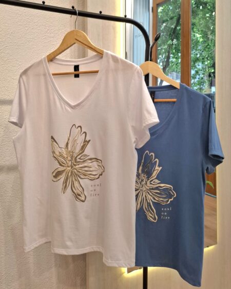 Remera cuello V fire