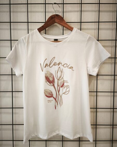 Remera clásica Flor valencia